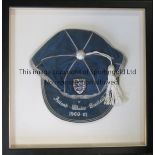 ENGLAND CAP 1960-61 Framed Blue England Cap 1960-61 for all three Home Internationals v Scotland,