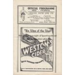 HEREFORD - ASTON VILLA 1947 Hereford United home programme v Aston Villa, 26/12/47, Birmingham