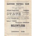 DARTFORD - LEYTON ORIENT 48 CUP Six page Dartford home programme v Leyton Orient, 27/11/48, FA