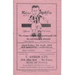 NEW BRIGHTON - GATESHEAD 49-50 New Brighton home programme v Gateshead, 7/4/50, slight fold,