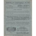 BROMLEY - LONDON PAPER MILLS 1932 Four page Bromley home programme v London Paper Mills, 30/1/