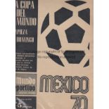1970 WORLD CUP 24-Page tournament preview newspaper/magazine titled ''LA COPA DEL MUNDO MEXICO