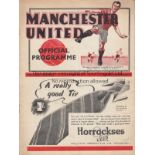 MANCHESTER UNITED - BRENTFORD 1939 Manchester United home programme v Brentford, 22/4/1939, vertical