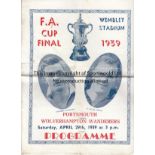 1939 CUP FINAL Large format 1939 Cup Final pirate programme, eight page pirate programme. Folds,