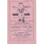 NEW BRIGHTON - HALIFAX 49-50 New Brighton home programme v Halifax, 31/12/49, pencil score and