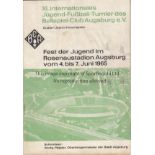 WEST HAM 1965 Augsburg International youth tournament played 4 to 7 June 1965 at the Rosenaustadion,