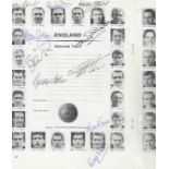 1966 WORLD CUP Official Final programme (original), signed on team page by Banks, Cohen, Wilson,