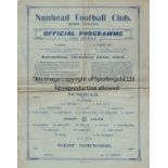 NUNHEAD - WEST NORWOOD 1914 Nunhead single sheet home programme v West Norwood, 17/10/1914,