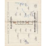 1948 CUP FINAL Official programme, 1948 Cup Final, Blackpool v Manchester United, , signed on team