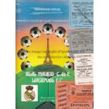 LIVERPOOL IN EUROPE Two programmes and four tickets for Liverpool European games, Programmes are the