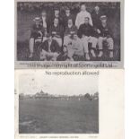 ESSEX CCC Two b/w postcards: County Cricket Ground, Leyton issued by F.Risley 1904 and team group of