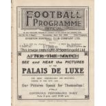 EVERTON - PRESTON 1930-31 Everton home programme v Preston, 3/9/1930 midweek game. Ex bound