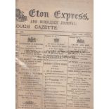 WINDSOR & ETON EXPRESS Windsor & Eton Express newspaper October 22nd 1898. Has details of local