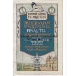 1923 CUP FINAL Official programme, 1923 Cup Final, Bolton v West Ham at Wembley, minor staple