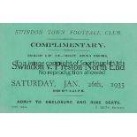 SWINDON / PRESTON Press Ticket Swindon Town v Preston North End FA Cup 4th Round 26th January