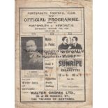 PORTSMOUTH - NEWCASTLE 1924 CUP Portsmouth eight page home programme v Newcastle United, 12/1/1924 ,