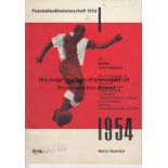 1954 WORLD CUP Thirty two page 1954 World Cup information booklet sponsored by Coca Cola and