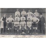 PRESTON NORTH END A black & white team group postcard 1903/4 issued by Devey of Preston with writing