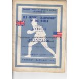 BOXING - WORLD TITLE 1937 Scarce boxing programme, Benny Lynch (GB) v Small Montana (USA) for the