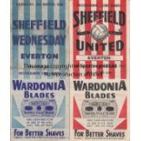 SHEFFIELD - EVERTON 45-6 Two Everton away programmes, at Sheffield United 3/11/45 and at Sheffield