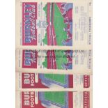 BURNLEY 1950s Ten Burnley home programmes, 53/4 v Sunderland and Middlesbrough, 54/5 v Everton, 55/6