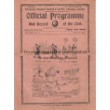 TOTTENHAM - ARSENAL 1935 Single sheet Tottenham Reserves home programme v Arsenal, 29/4/1935, London
