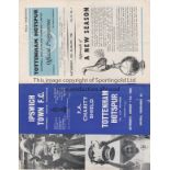 CHARITY SHIELDS Two official programmes, 1961 and 1962 Charity Shields, Tottenham v FA XI 12/8/61