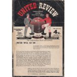 MAN UNITED Programme Manchester United v Sheffield Wednesday FA Cup 5th Round 19th February 1958.