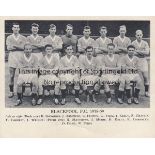 BLACKPOOL Team photo card Blackpool 1958/59 includes Stanley Matthews. Good