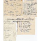 49-50 AUTOGRAPHS Four album pages each containing a set of 49-50 autographs, West Ham x 11,