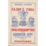 1949 CUP FINAL Pirate programme, 1949 Cup Final, published by Victor. Good