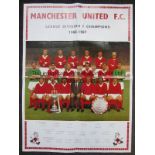 MANCHESTER UNITED 67 Large colour photograph of Champions , Manchester United 1966-67, good