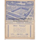 EVERTON - CHARLTON 1938-39 Everton home programme v Charlton, 17/12/1938, slight scuffs along