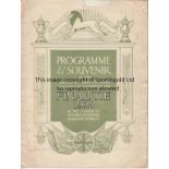 1924 CUP FINAL Official programme, 1924 Cup Final, Newcastle v Aston Villa, minus colour wrap-around