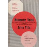 1957 CHARITY SHIELD Official programme, 1957 Charity Shield , Manchester United v Aston Villa, 22/