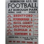 WORKINGTON AFC Three Workington AFC posters advertising games at Borough Park whilst Workington were