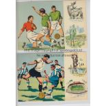 WORLD CUP 58 Set of 36 postcards , one for each game , issued in Sweden for the 1958 World Cup.
