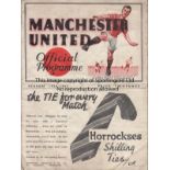 MANCHESTER UNITED - SUNDERLAND 1936-37 Manchester United home programme v Sunderland, 1/1/1937 fifth