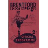 BRENTFORD - WOLVES 1938-39 Brentford home programme v Wolves, 10/9/1938, pencil changes. Good