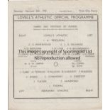 LOVELL'S - ABERAMAN 42-43 Lovell's Athletic single sheet home programme v Aberaman Athletic, 20/2/