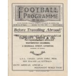 EVERTON - LEICESTER 1931-32 Everton home programme v Leicester, 28/11/1931, also covers Liverpool