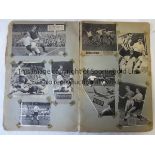 TOTTENHAM Spurs scrapbook mainly late 1950's to 1961/62. plus some loose cuttings. Fair to generally