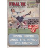 1931 CUP FINAL Official programme , 1931 Cup Final, Birmingham v West Brom, minor fold, slight