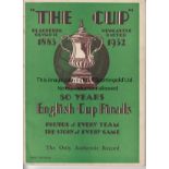 THE CUP Booklet "The Cup 50 Years English Cup Finals 1883-1932" photos of every winning team and the