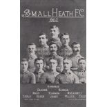 BIRMINGHAM CITY / SMALL HEATH A black & white team group postcard of Small Heath 1905 issued by