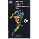 1974 WORLD CUP Official tournament programme, 1974 World Cup in West Germany, 144 page large