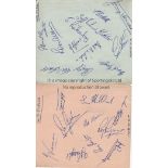 WEST BROMWICH ALBION 1950/1 AUTOGRAPHS Two album sheets with 22 autographs including Barlow, Vernon,