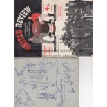 MANCHESTER UNITED AUTOGRAPHS Sheet of Manchester United autographs from the 57-58 season when