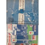 ENGLAND Seven England home programmes, 1950-54 including v Jugoslavia at Arsenal and games at