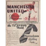 MANCHESTER UTD - DERBY COUNTY 1936-37 Manchester United home programme v Derby County, 2/1/1937,